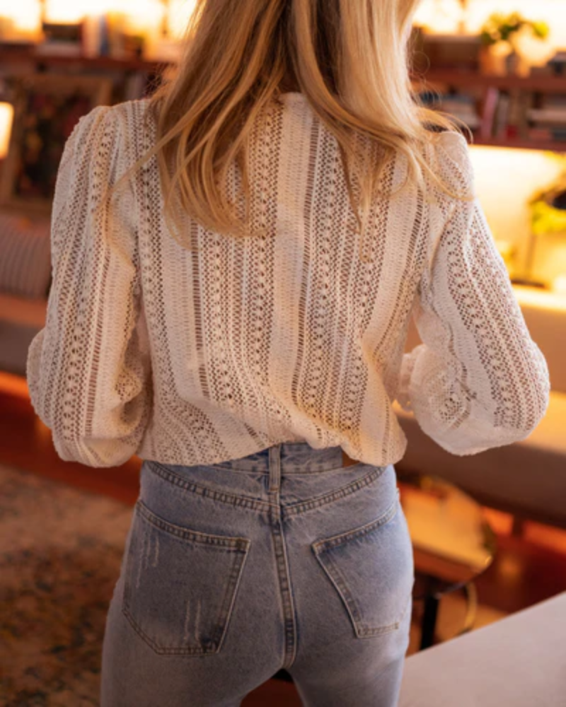 Blouse bohème au crochet avec doublure douce