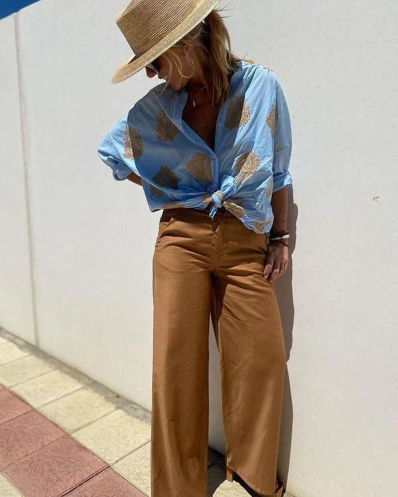 Blouse Brodé Coupe Ample – Style Frais et Léger
