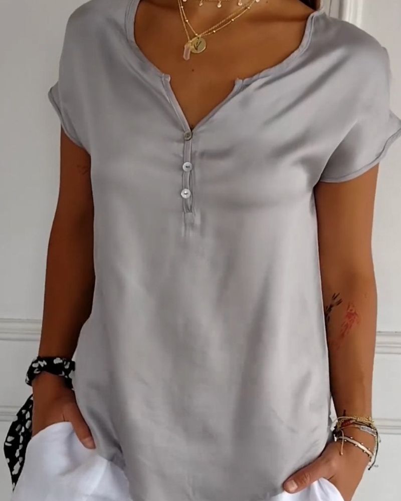 T-shirt d'été pour femme en maille, léger et élégant