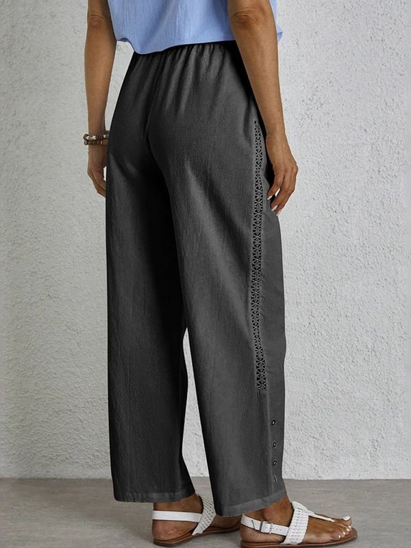 Shania - Pantalon relaxed à boutons