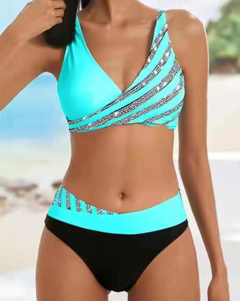 Sea Breeze | Bikini imprimé aux tons chauds