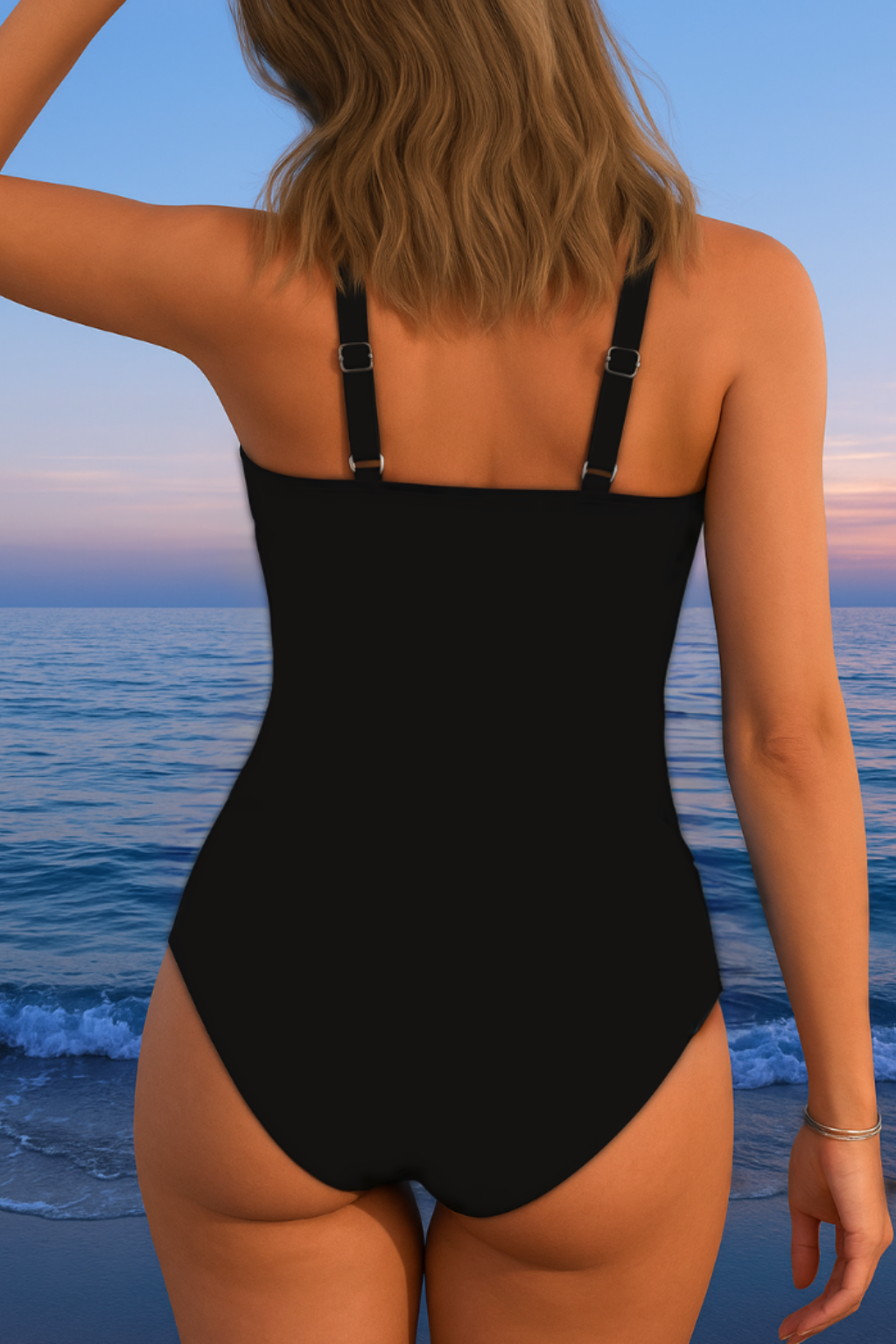 Aqua Queen | Maillot de bain de luxe croisé et imprimé multicolore
