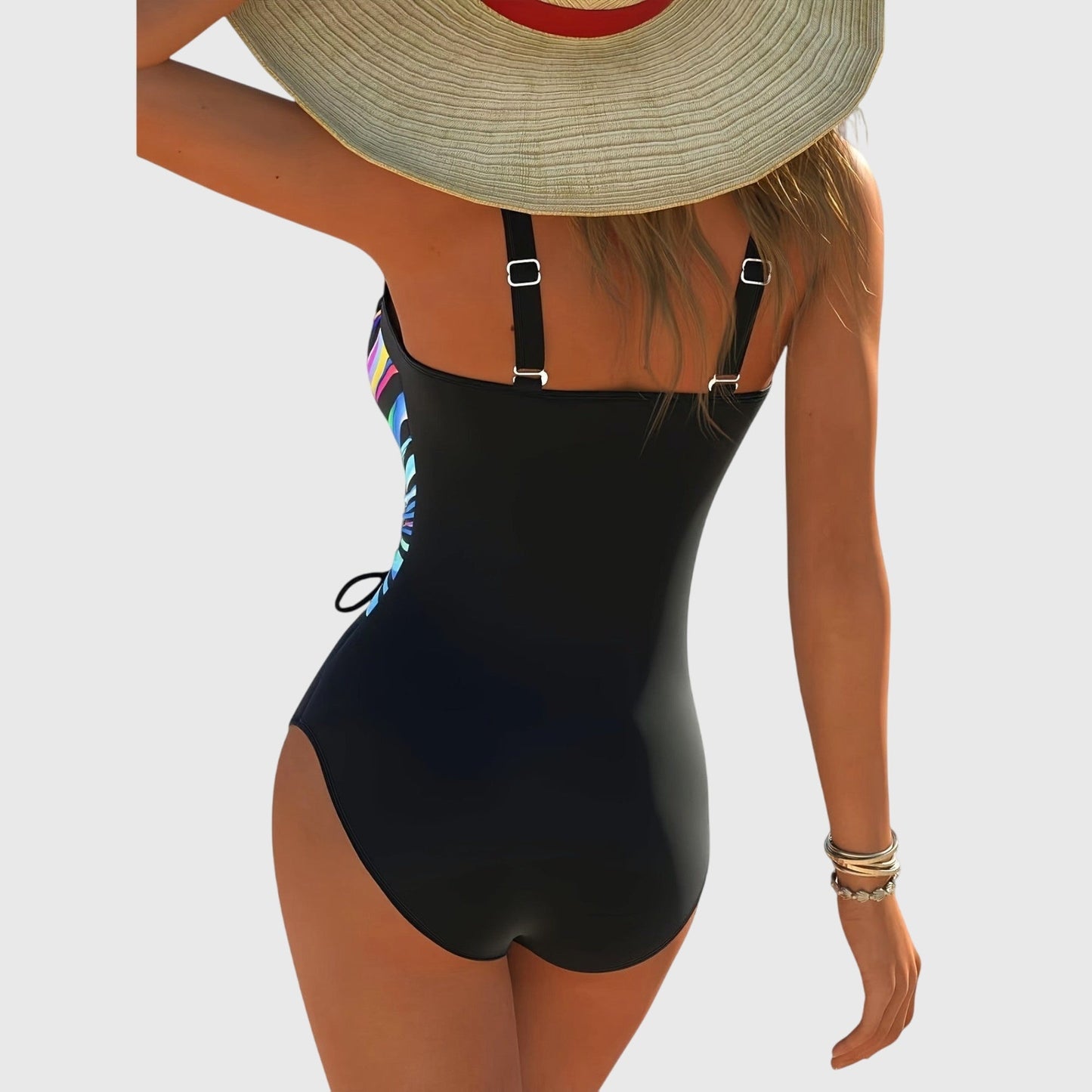 Maillot de bain très extensible tendance avec détail croisé sur le devant