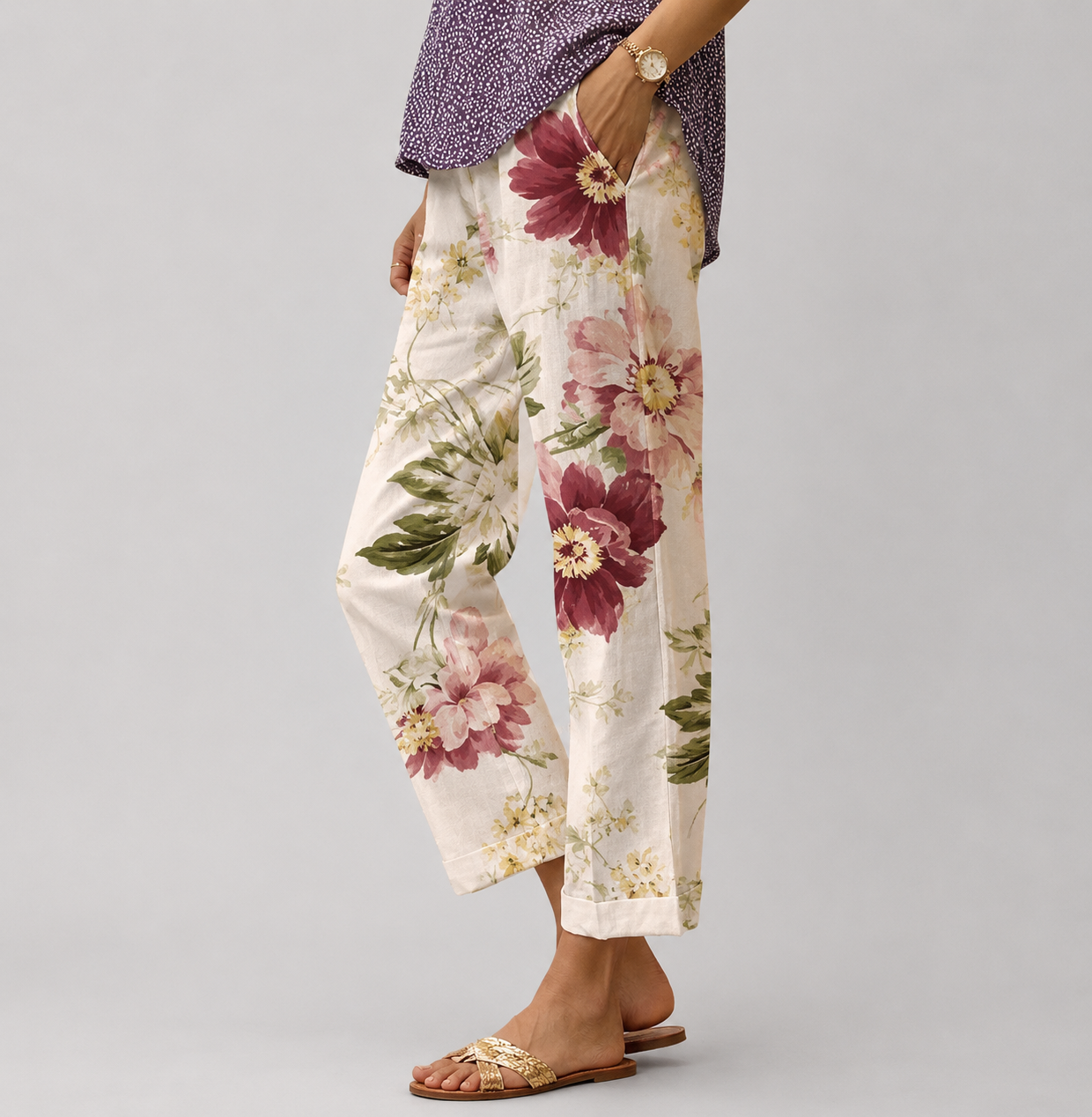 Pantalon Verona fleuri