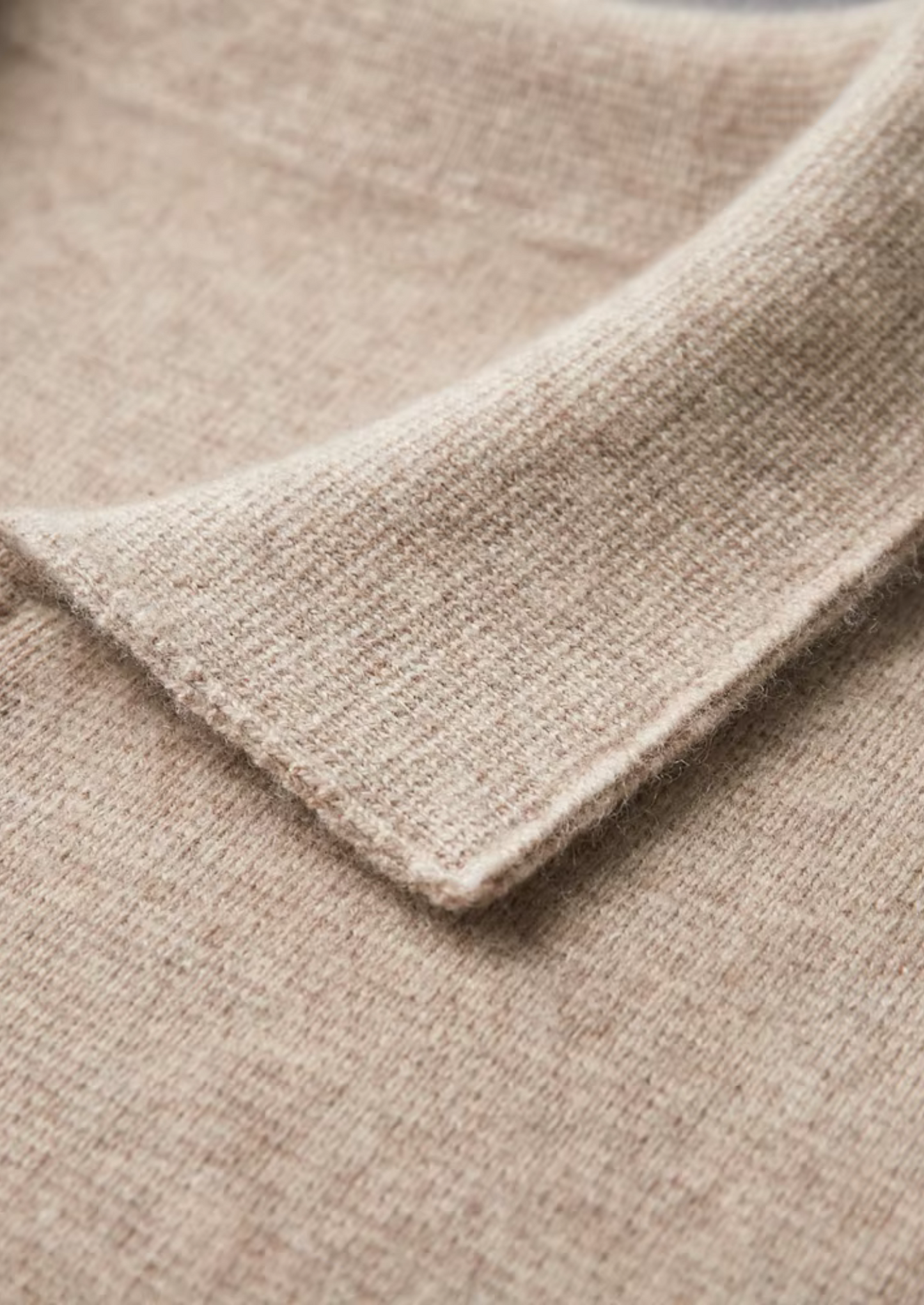 Cardigan zippé col polo en laine mérinos extrafine