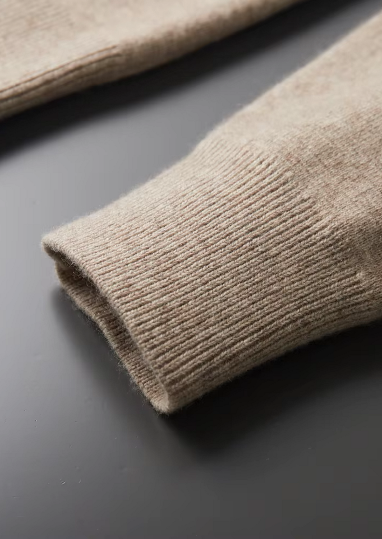 Cardigan zippé col polo en laine mérinos extrafine