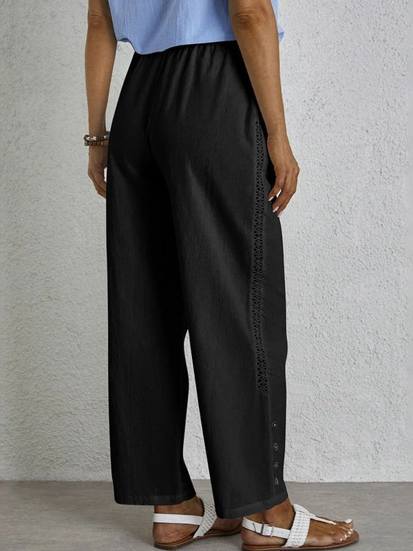 Shania - Pantalon relaxed à boutons