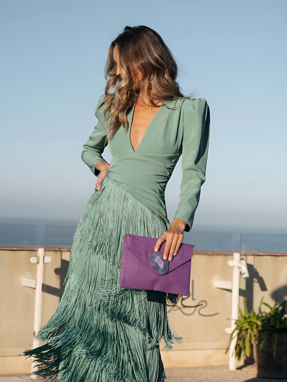 Salvia | Robe à franges