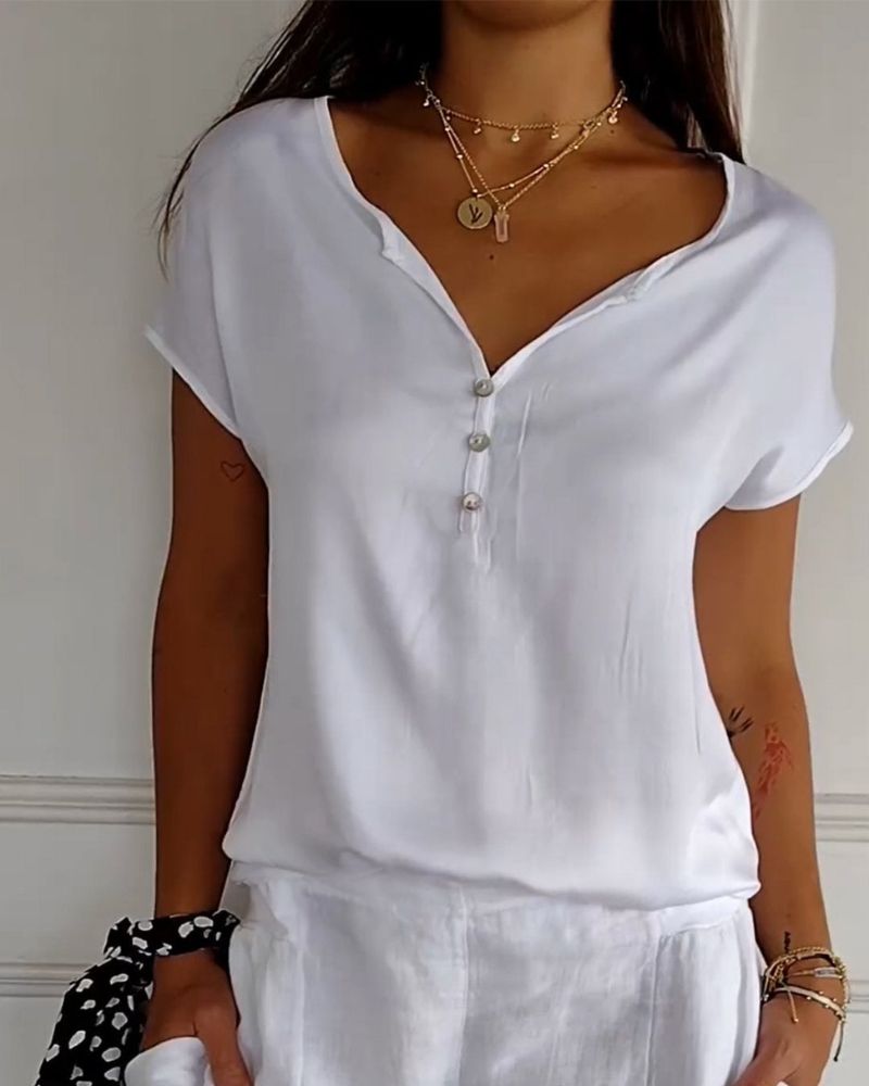 T-shirt d'été pour femme en maille, léger et élégant