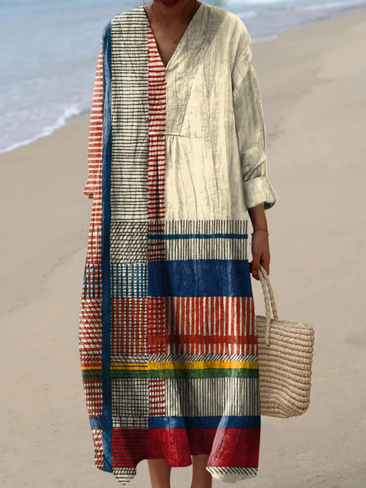 Imani | Robe longue patchwork kente