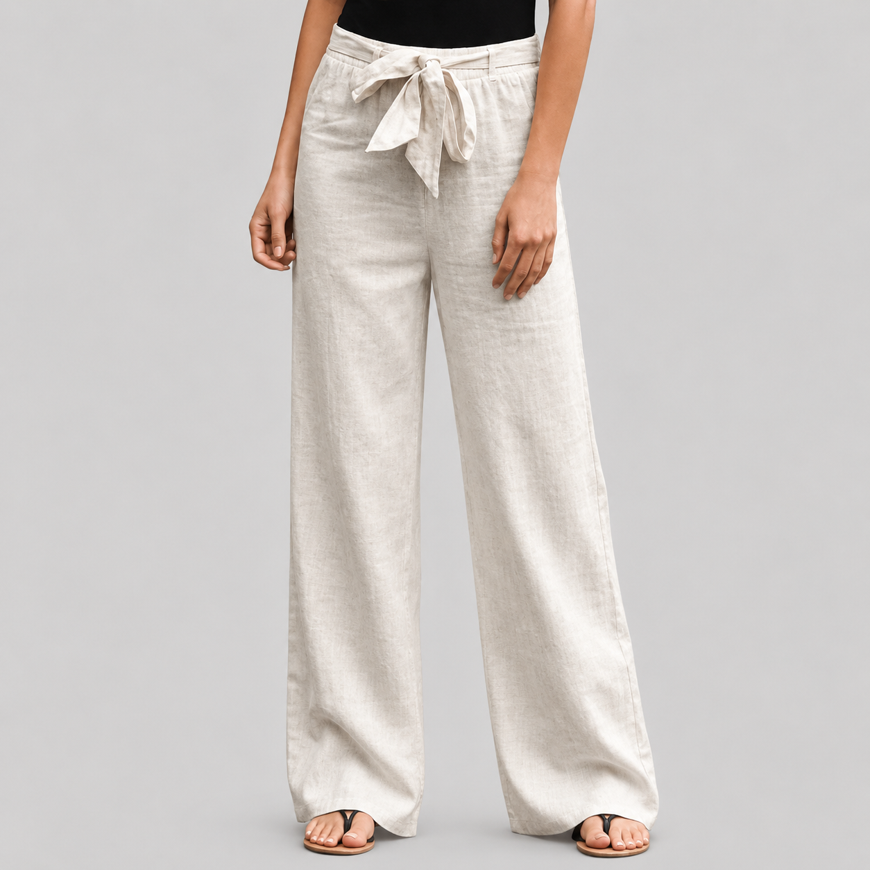 Joleen - Pantalon Relaxed Femme avec Cordon et Taille Élastique