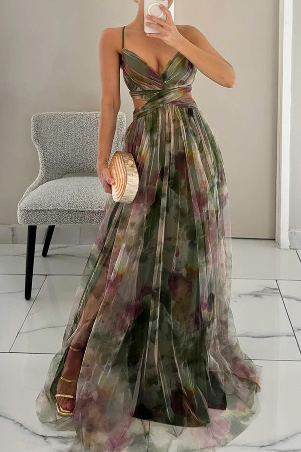 Giselle - Longue robe à l'imprimé floral charmant