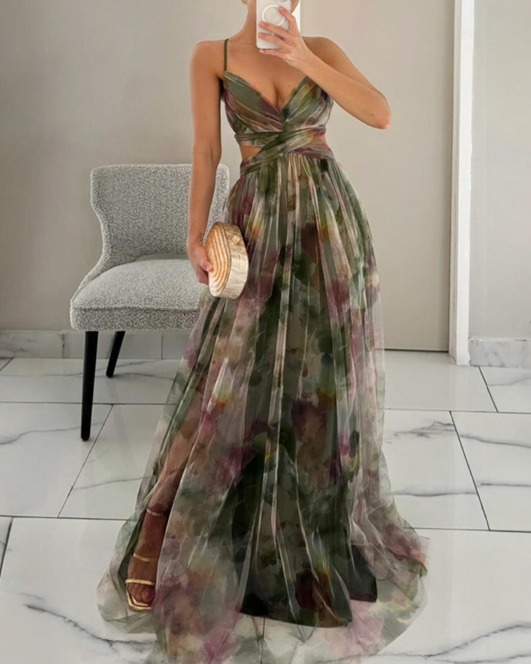 Giselle | Robe longue fleurie élégante