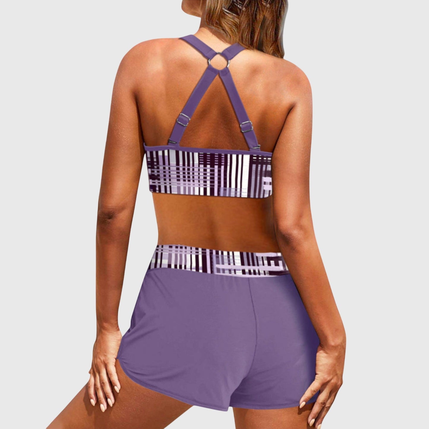 Janelle - Bikini Taille Haute Rayures