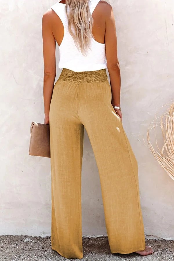 Riana - Pantalon décontracté taille haute