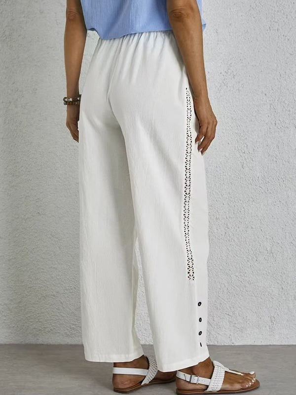 Shania - Pantalon relaxed à boutons
