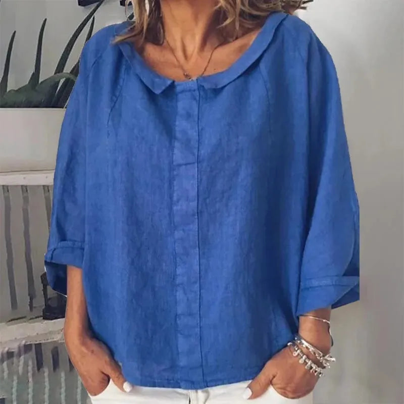 Chemisier intemporel sans boutons pour femme