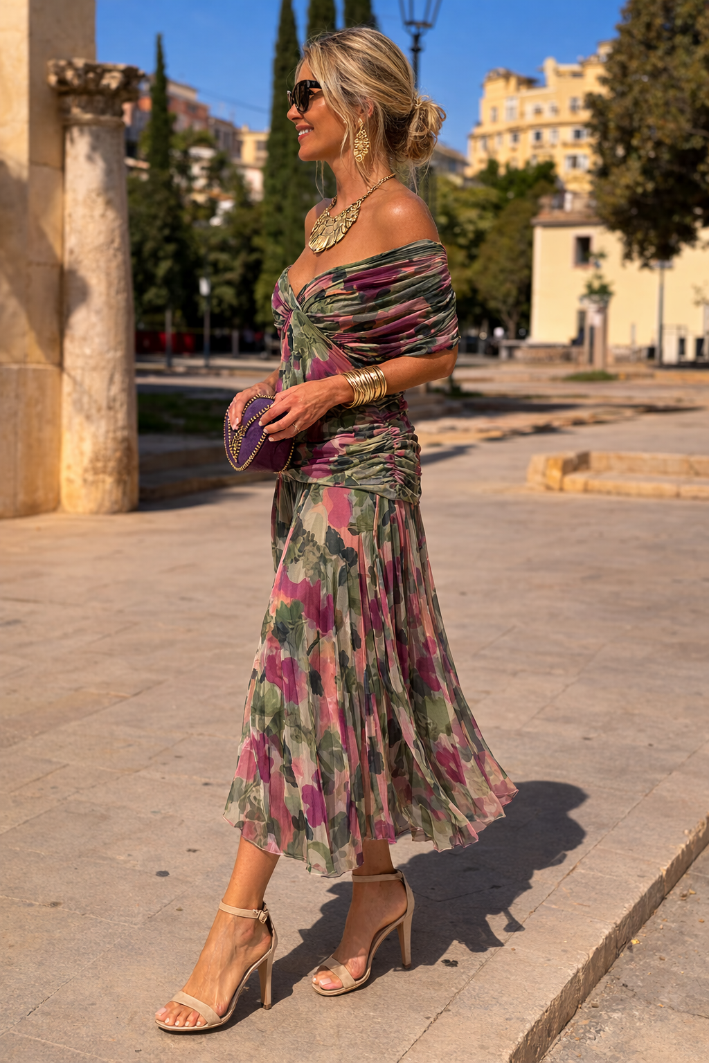 Robe longue élégante pour une fête avec un décolleté en cœur