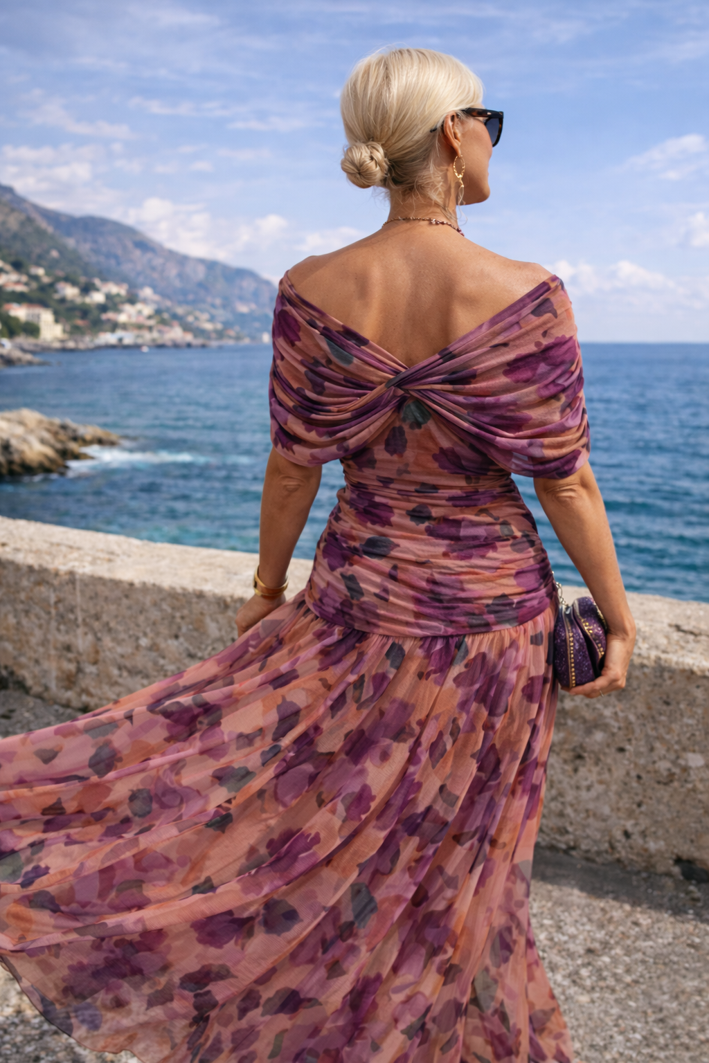 Robe longue élégante pour une fête avec un décolleté en cœur