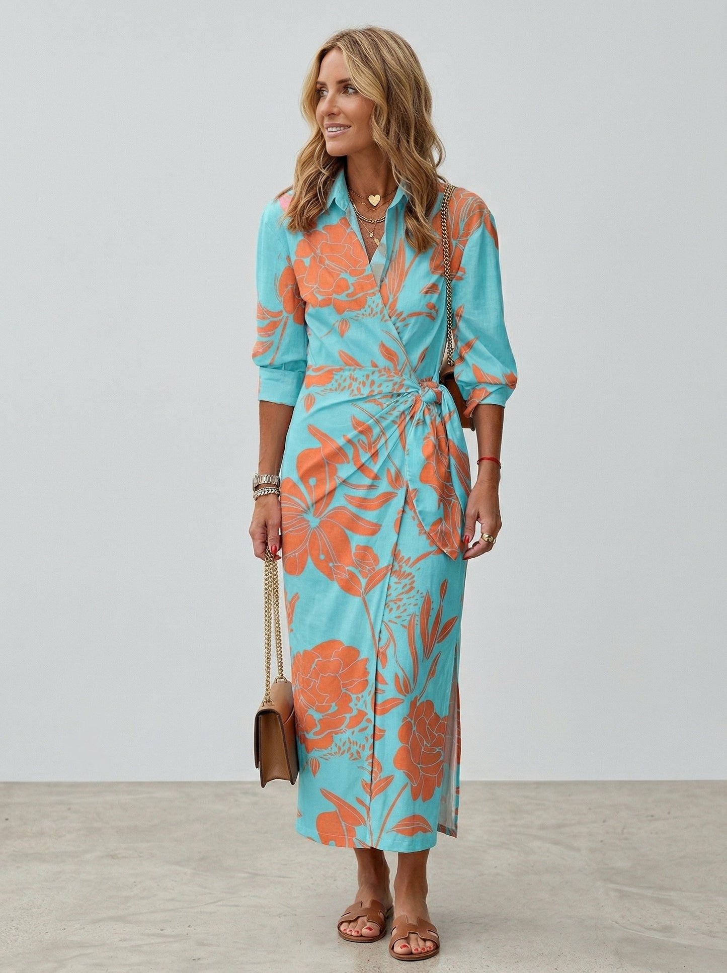 Cecilia™ Robe élégante à rayures