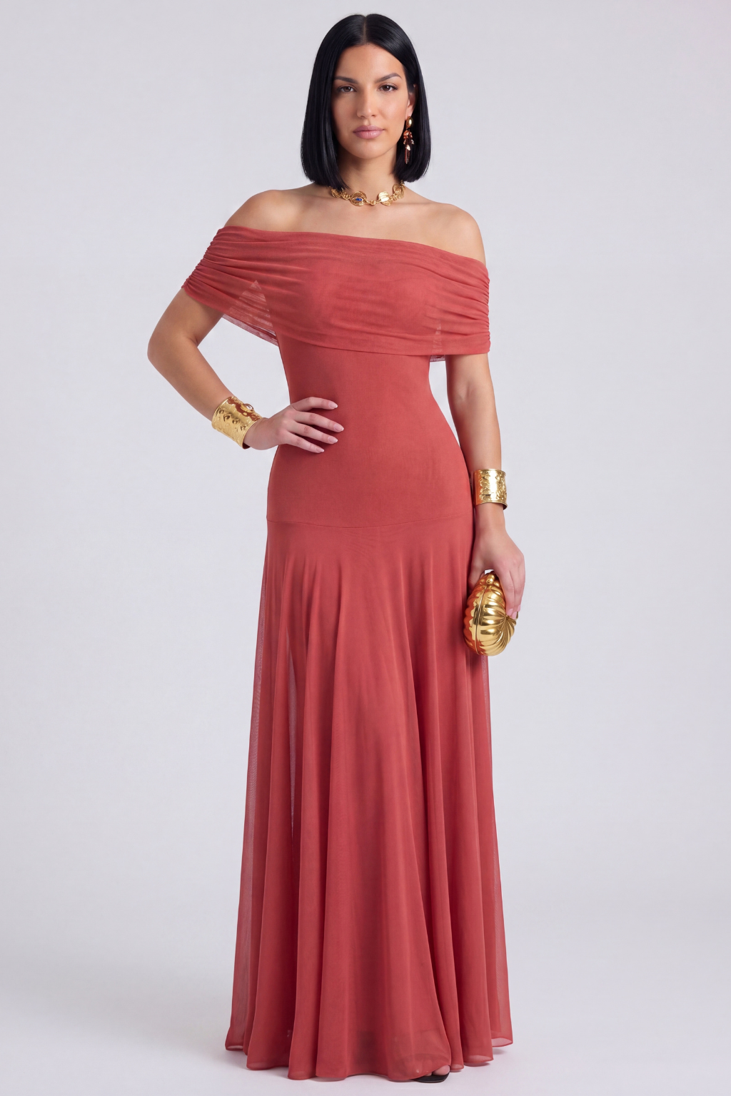 Séville | Robe longue Terracota