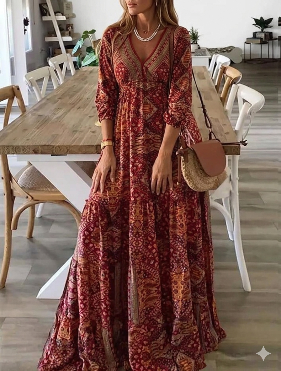 Laurence™ Robe longue femme printemps/été