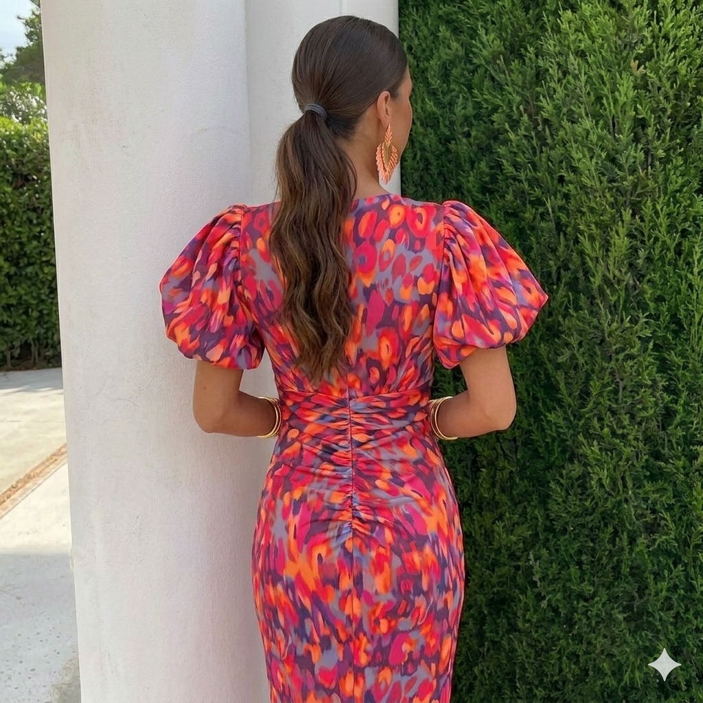 Tora™ - Robe à manches plissées