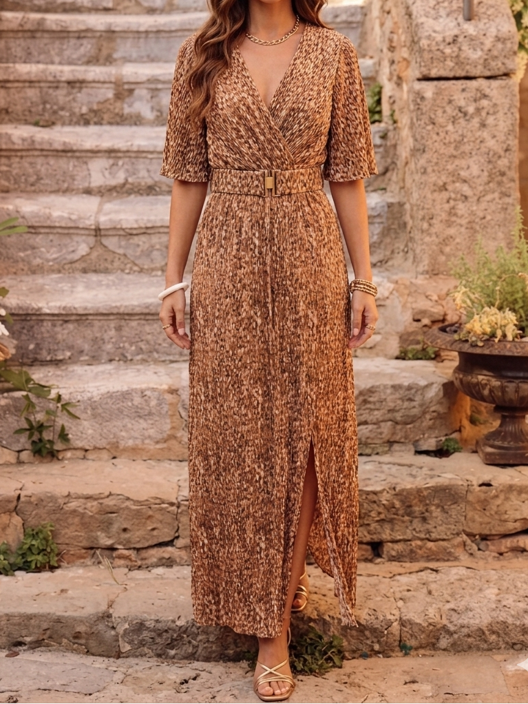 Robe longue à ceinture Diona™ printemps/été (édition limitée)
