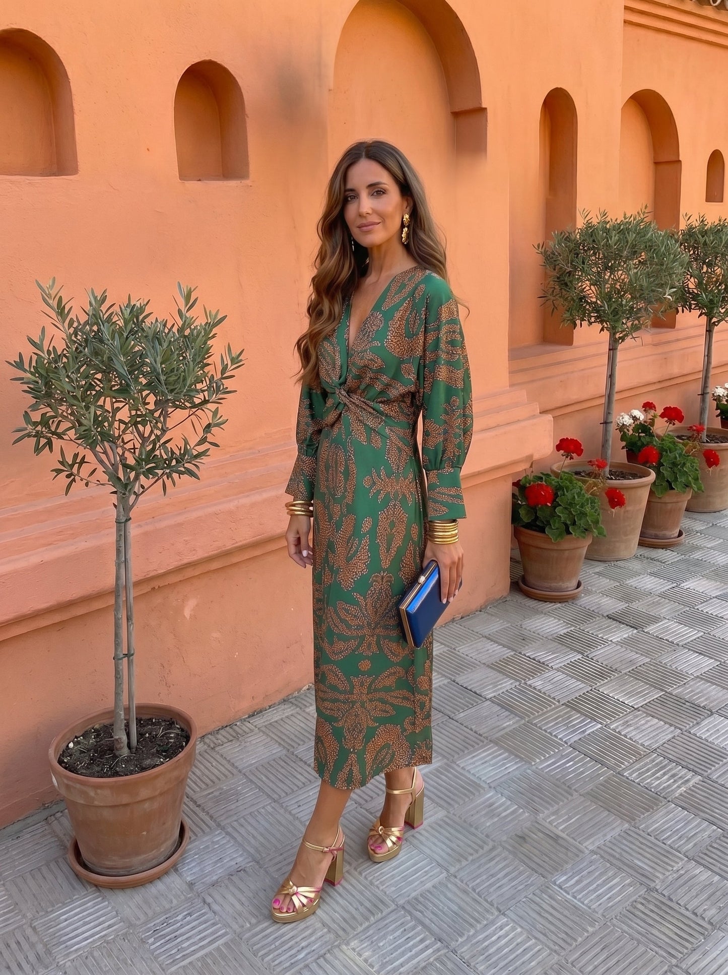 Silvia™ | Robe midi imprimée
