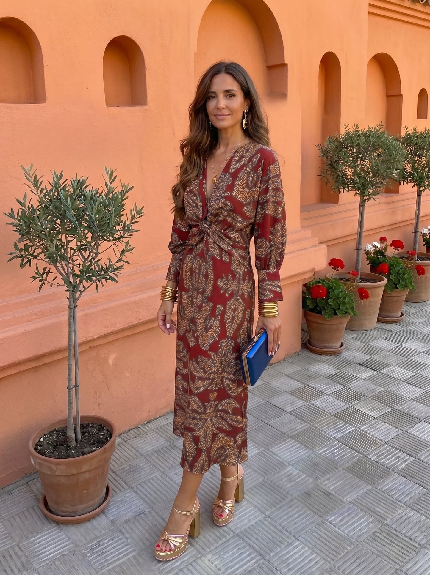 Silvia™ | Robe midi imprimée