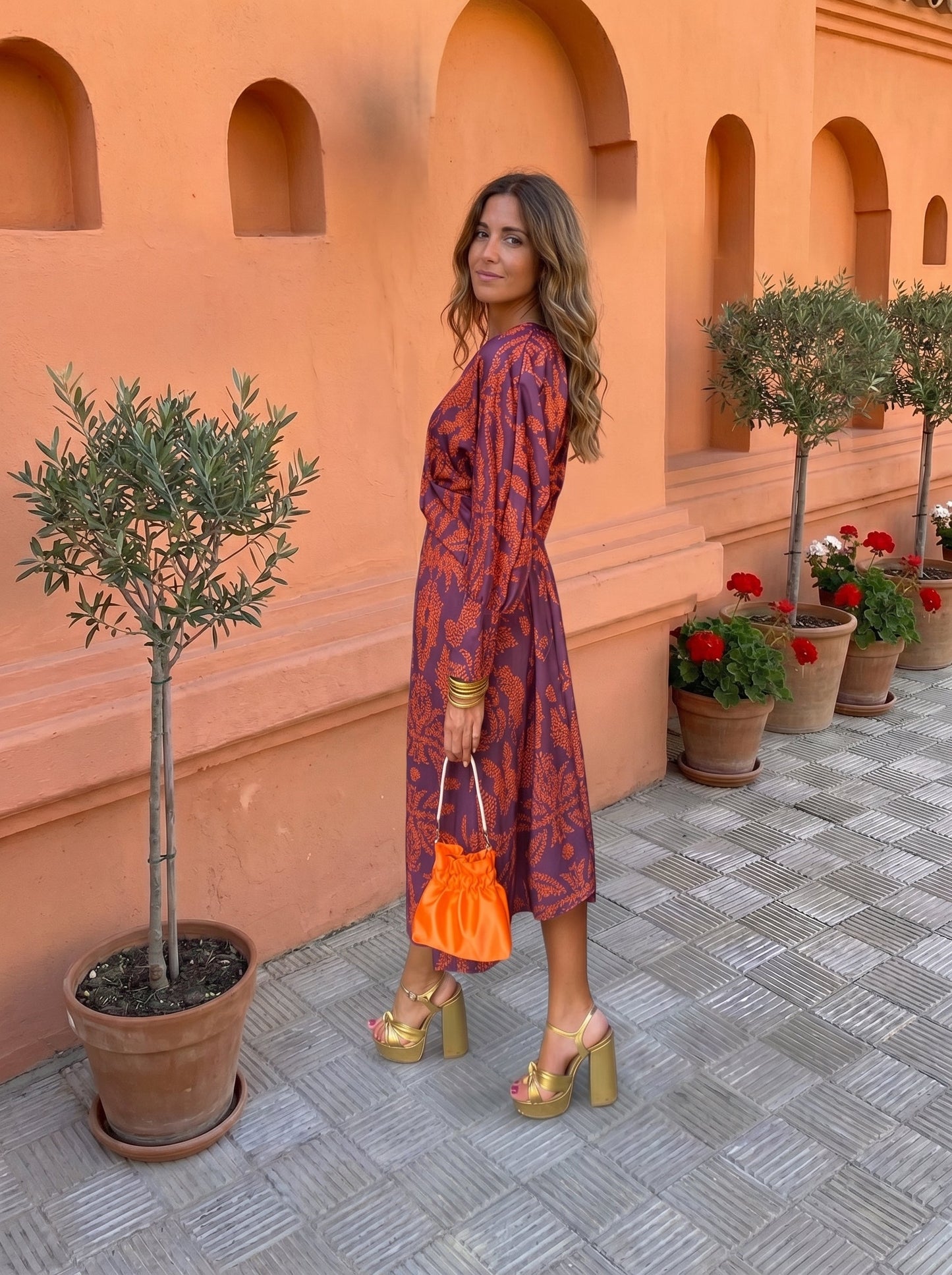 Silvia™ | Robe midi imprimée
