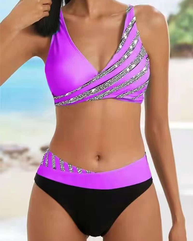 Sea Breeze | Bikini imprimé aux tons chauds
