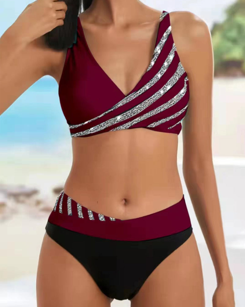 Sea Breeze | Bikini imprimé aux tons chauds