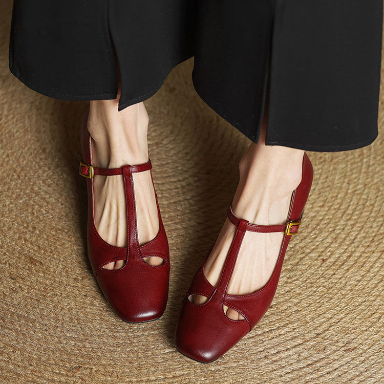 Elora Talons Hauts en Cuir Véritable
