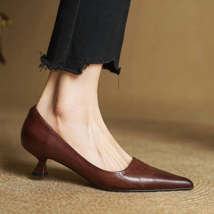 Anok Talons Hauts en Cuir Véritable