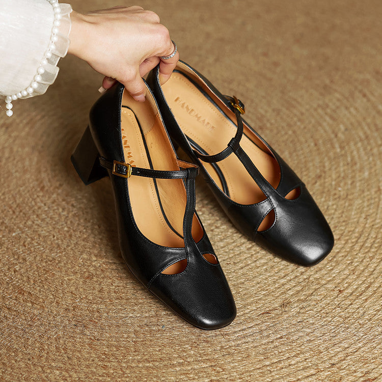 Elora Talons Hauts en Cuir Véritable