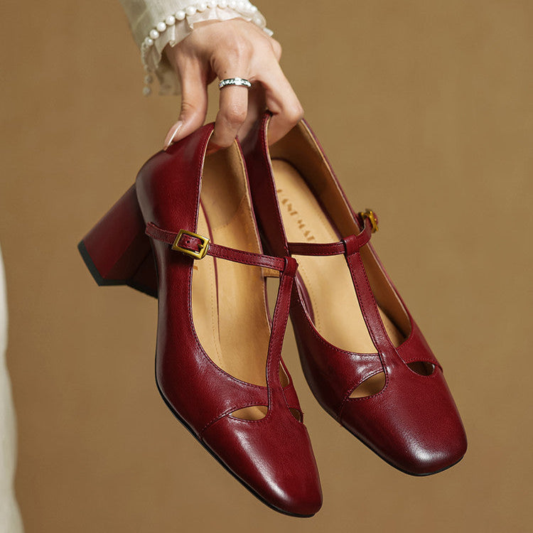Elora Talons Hauts en Cuir Véritable