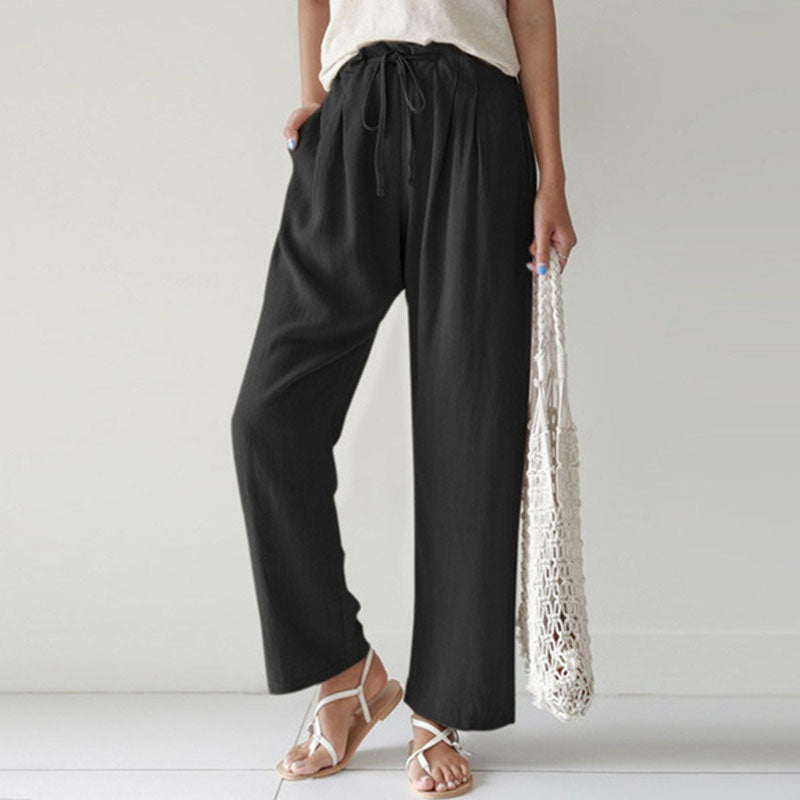 Vara - Pantalon coupe décontractée à taille ajustable