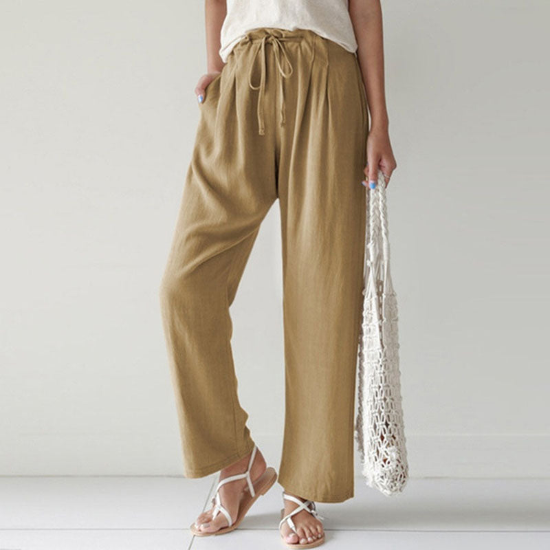 Vara - Pantalon coupe décontractée à taille ajustable