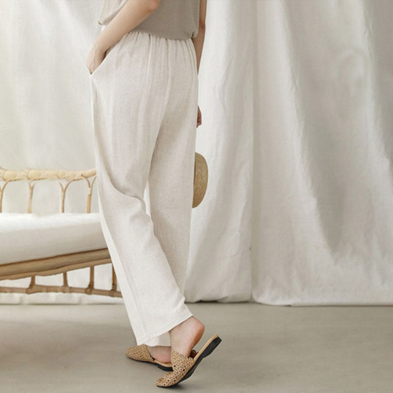 Vara - Pantalon coupe décontractée à taille ajustable