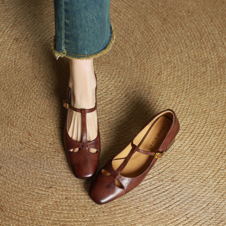 Elora Talons Hauts en Cuir Véritable