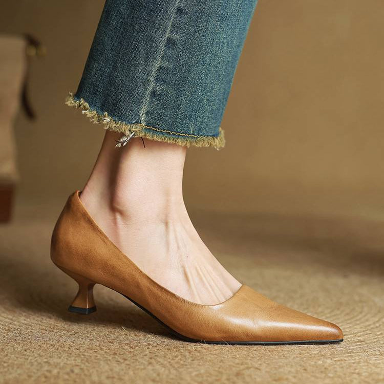 Anok Talons Hauts en Cuir Véritable