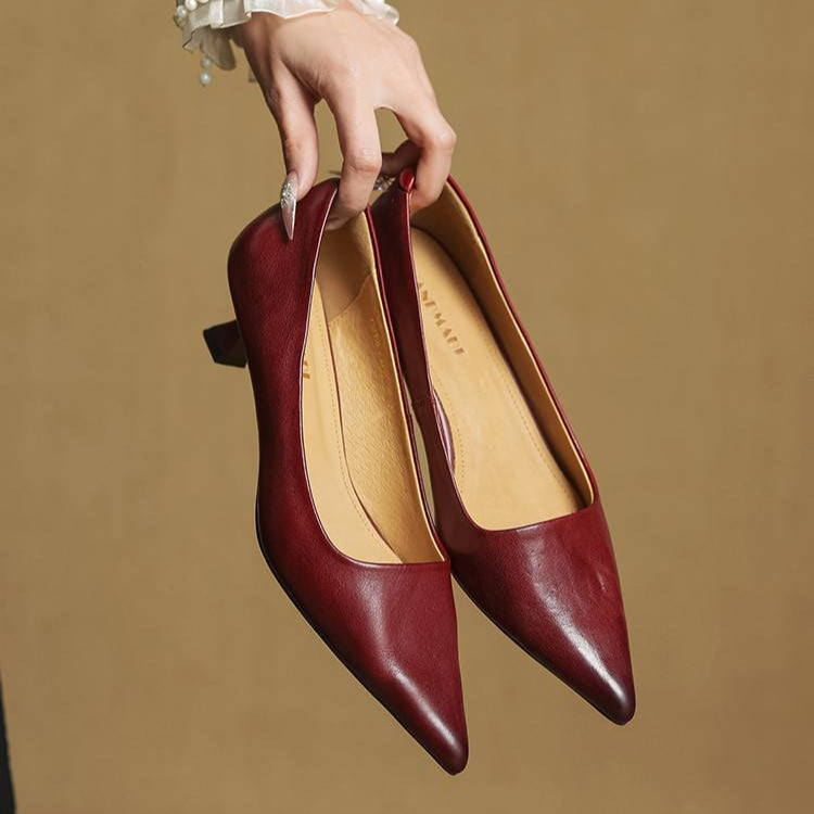 Anok Talons Hauts en Cuir Véritable