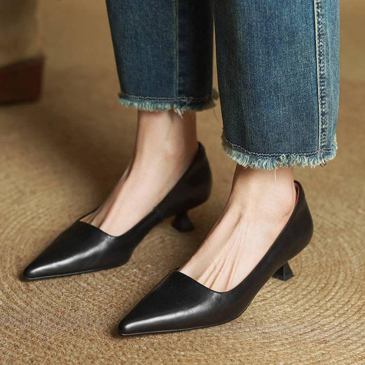 Anok Talons Hauts en Cuir Véritable