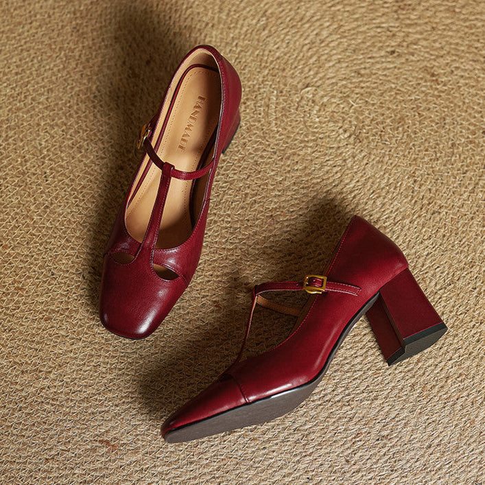 Elora Talons Hauts en Cuir Véritable