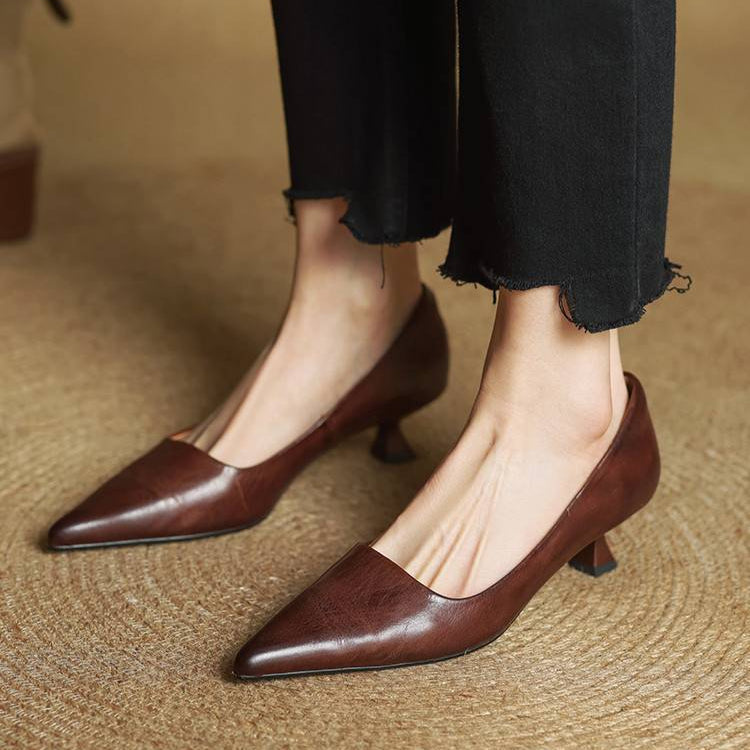 Anok Talons Hauts en Cuir Véritable