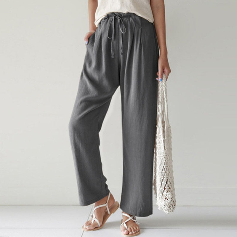 Vara - Pantalon coupe décontractée à taille ajustable