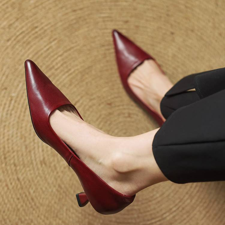 Anok Talons Hauts en Cuir Véritable