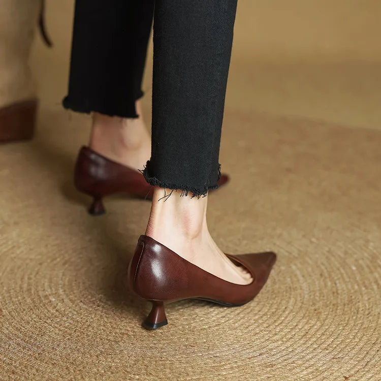 Anok Talons Hauts en Cuir Véritable