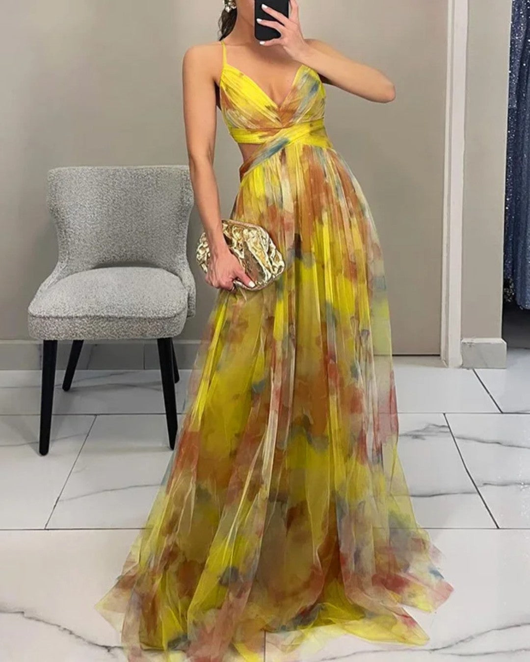 Giselle | Robe longue fleurie élégante